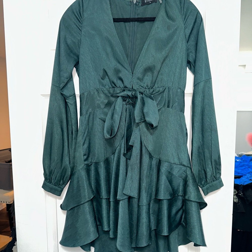 Storia Mini Dress in Emerald Green